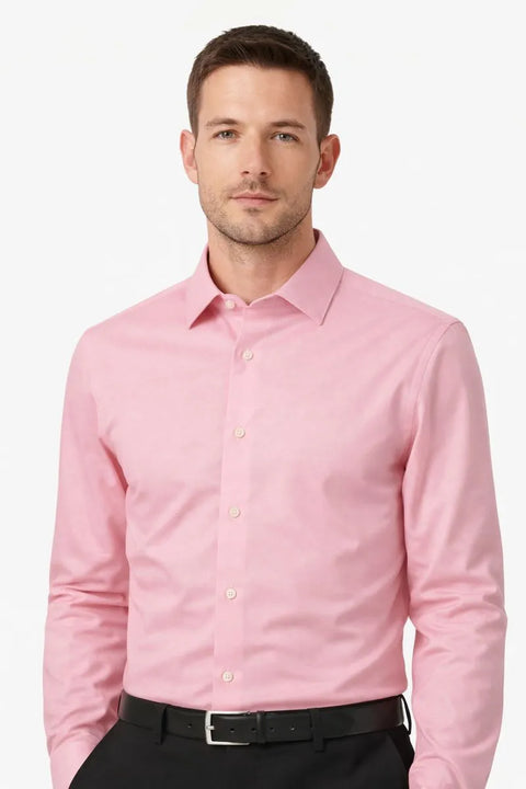 Calvin Klein Men's Pink Regular Fit Stretch Dress Shirt | Calvin Klein In Lebanon