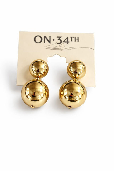 On 34th Women's Gold-Tone Half Full Sphere Earrings | On 34th In Lebanon