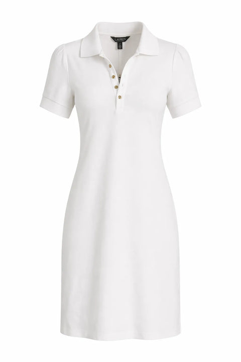 Lauren Ralph Lauren Women's White  Short Sleeve Polo Dress | Lauren Ralph Lauren in Lebanon