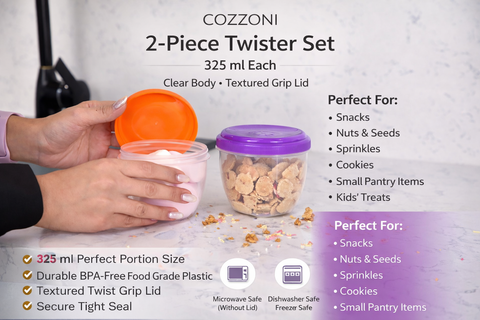 Cozzoni 2-Piece Twister Food Storage Container Set  2 x 325 ml  Cozzoni in Lebanon