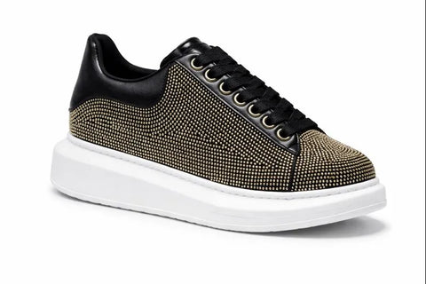 Steve Madden Men's Gold & Black Sneakers|Steve Madden In Lebanon