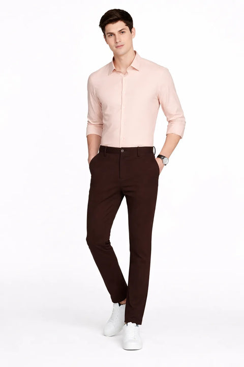 Calvin Klein Men's Light Pink Slim Fit Stretch Shirt | Calvin Klein In Lebanon