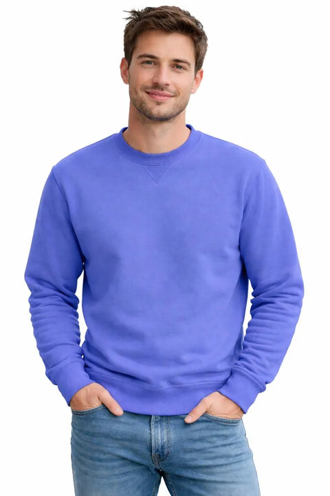 ComfortWash By Hanes Men's Deep Blue Crewneck Sweatshirt | Hanes In Lebanon