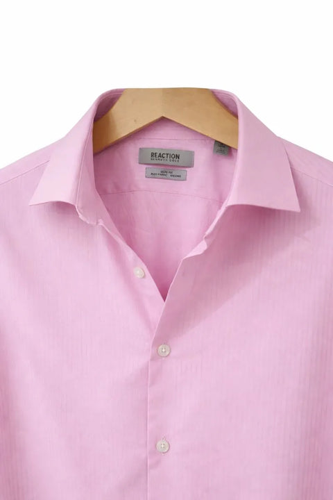 Kenneth Cole Reaction Men's Pink Slim-Fit Flex Dress Shirt | Kenneth Cole Reaction In Lebanon