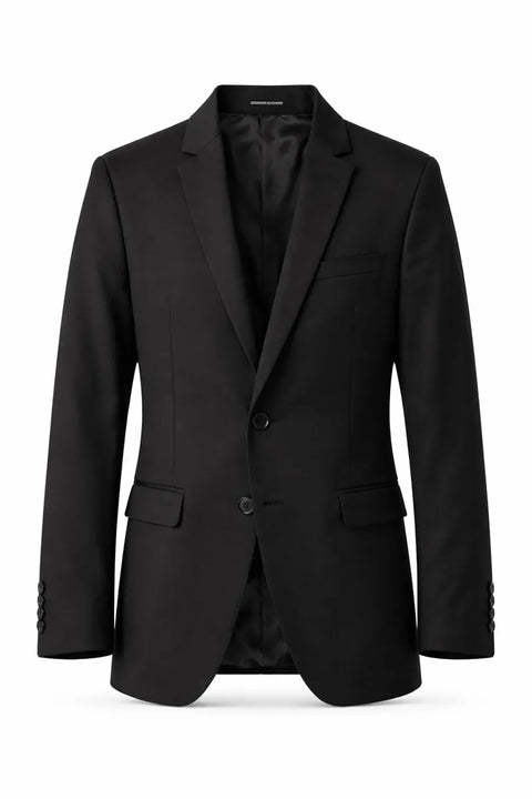 Bar III Men's Black Slim Fit Blazer Black Solid 2 Button Wool | Bar III  in Lebanon