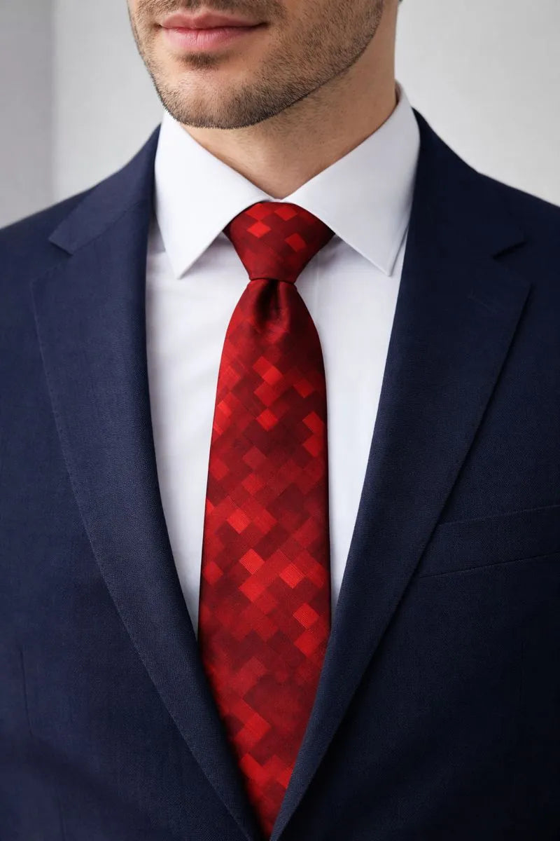 Perry Ellis Portfolio Men's Red Shaded Solid Tie | Perry Ellis Portfolio In Lebanon