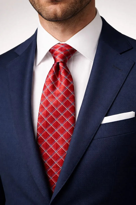 Perry Ellis Portfolio Men's Coral Karmen Grid Tie | Perry Ellis Portfolio In Lebanon