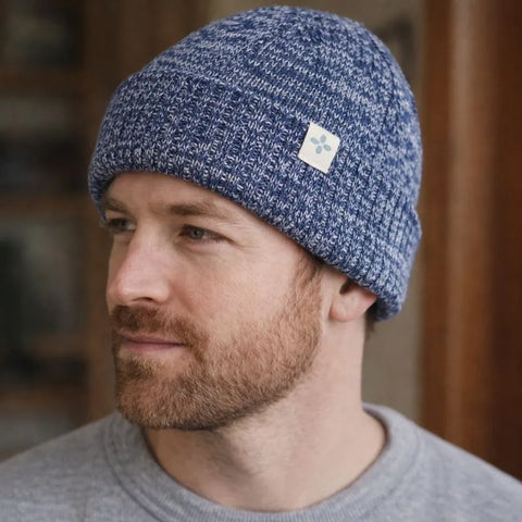 Sun + Stone Men's Navy Cuffed Beanie | Sun + Stone  in Lebanon