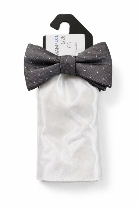 Alfani Men's Silver/White Utopia Dot-Print Bow Tie & Pocket Square Set| Alfani in Lebanon