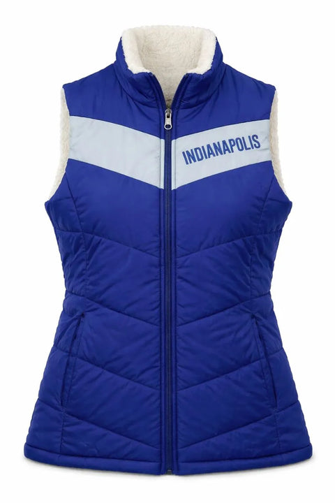 NFL Women's Blue Indianapolis Puffer Double face Sleeveless Jacket |NFL In Lebanon