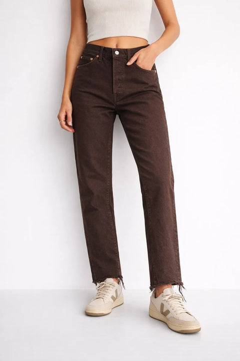 Levi's Women's Brown 501 High-Rise Straight Jeans | Levi's in Lebanon