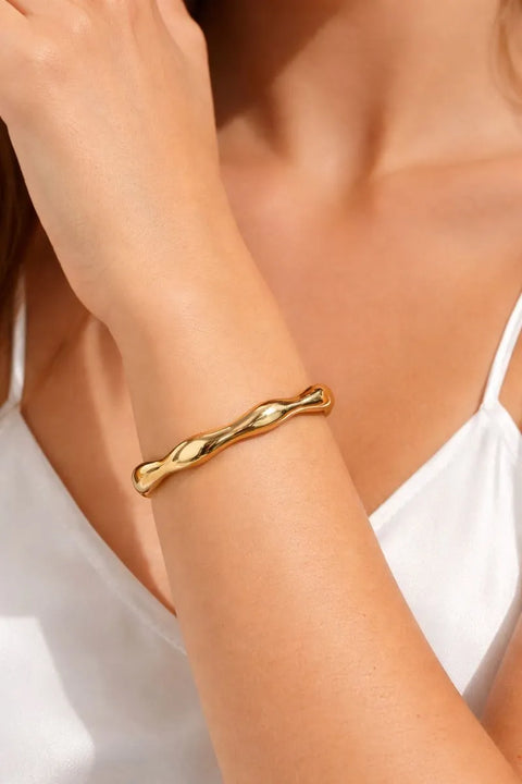 On 34th Women's Gold-Tone Faux-Pearl Bangle |   On 34th in Lebanon