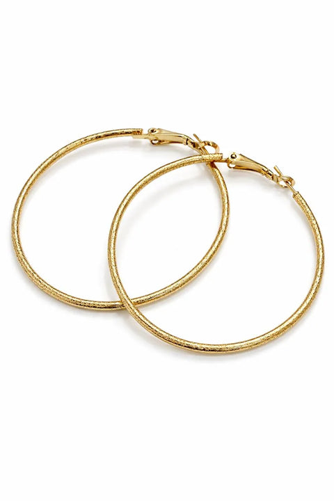 Hengxin Women's Gold Shiny Hoop Earrings | Hengxin In Lebanon