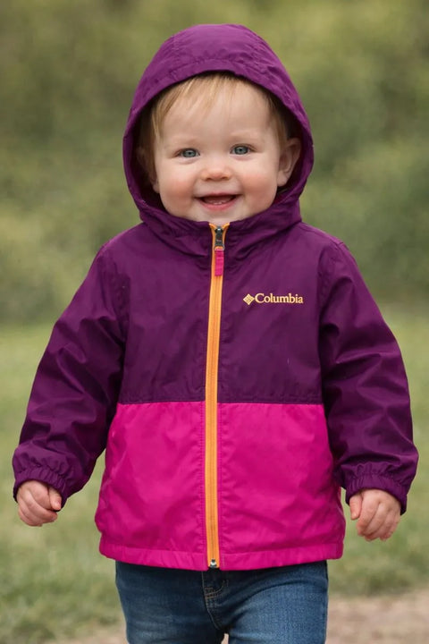 Columbia Baby Girl's Purple Powder Lite Hooded Jacket | Columbia in Lebanon
