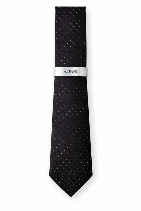 Alfani Men's Black Malone Grid Tie | Alfani In Lebanon
