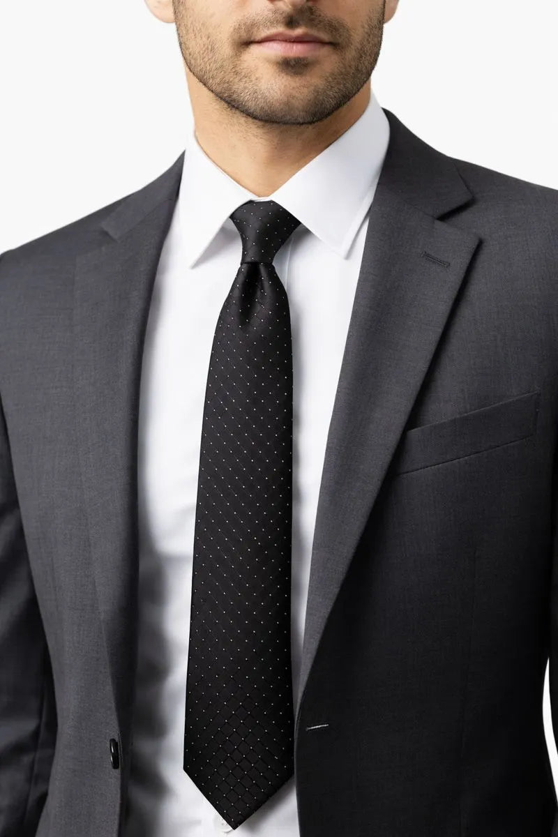 Alfani Men's Black Malone Grid Tie | Alfani In Lebanon