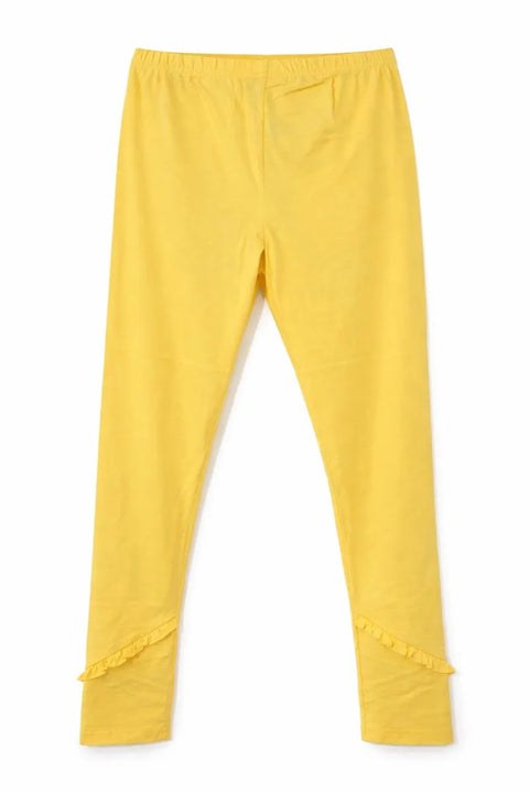 Ativo Girl's Yellow with Bow Details Leggings | Ativo in Lebanon