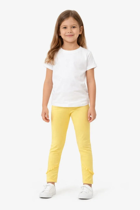 Ativo Girl's Yellow with Bow Details Leggings | Ativo in Lebanon