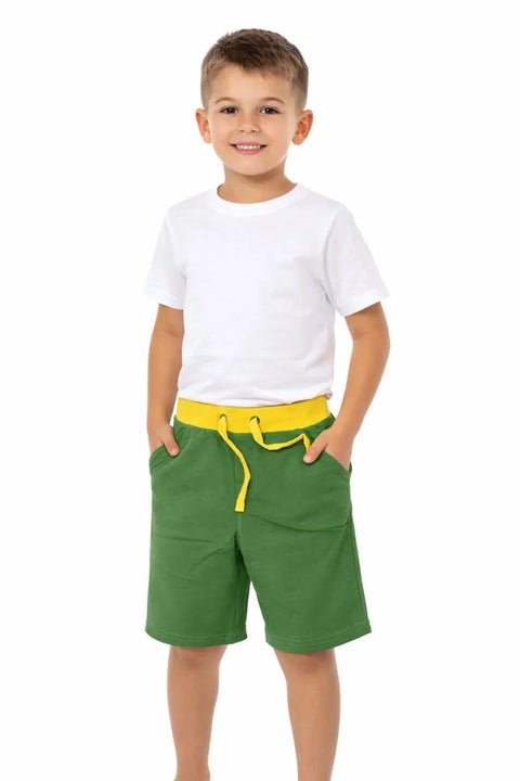 Ativo Boy's Green Elastic Waist Shorts | Ativo In Lebanon