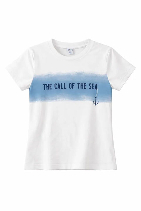 Ativo Baby Boy's White Graphic T-Shirt | Ativo In Lebanon
