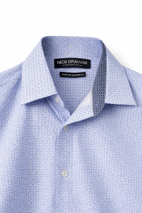 Nick Graham Men's Light Blue Slim Fit Stretch Performance Dress Shirt | Nick Graham In Lebanon
