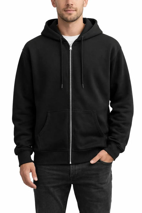 Galaxy by Harvic Men's Black Full Zip Fleece Hooded Jacket |Galaxy by Harvic In Lebanon