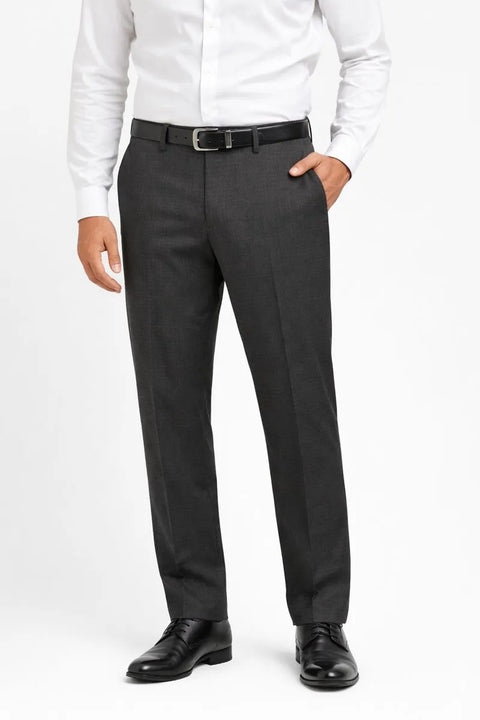 Vince Camuto Men's Charcoal With Blue Grid Slim Fit Trouser | Vince Camuto In Lebanon