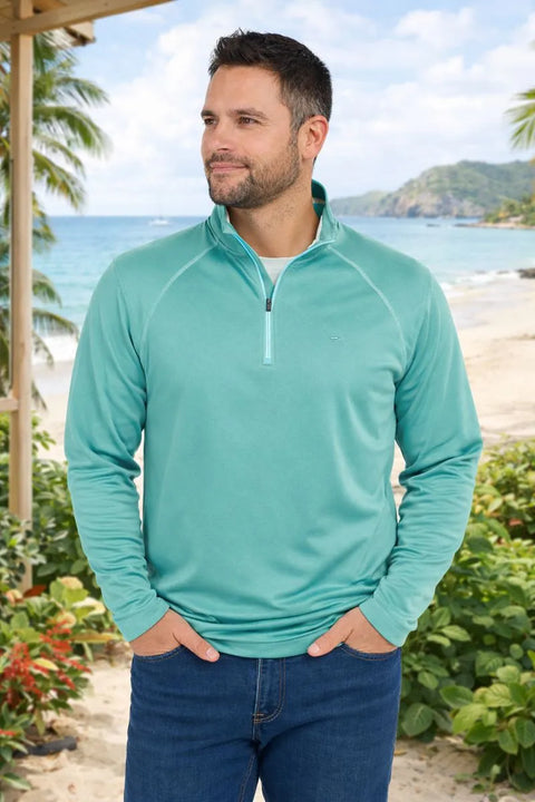 Tommy Bahama Men's Neptune Green Paradise Isle 12-Zip Pe Swimsuit | Tommy Bahama In Lebanon