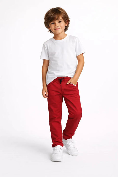 Ativo Boy's Red Denim Pant |Ativo In Lebanon