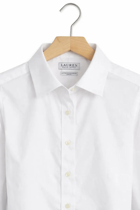 Lauren Ralph Lauren Men's White Slim-Fit Stretch Shirt | Lauren Ralph Lauren In Lebanon