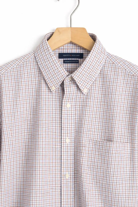Tommy Hilfiger Men's Multicolor Check Regular Fit Stretch Dress Shirt |Tommy Hilfiger In Lebanon