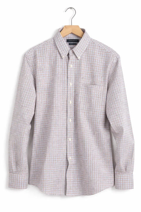 Tommy Hilfiger Men's Multicolor Check Regular Fit Stretch Dress Shirt |Tommy Hilfiger In Lebanon
