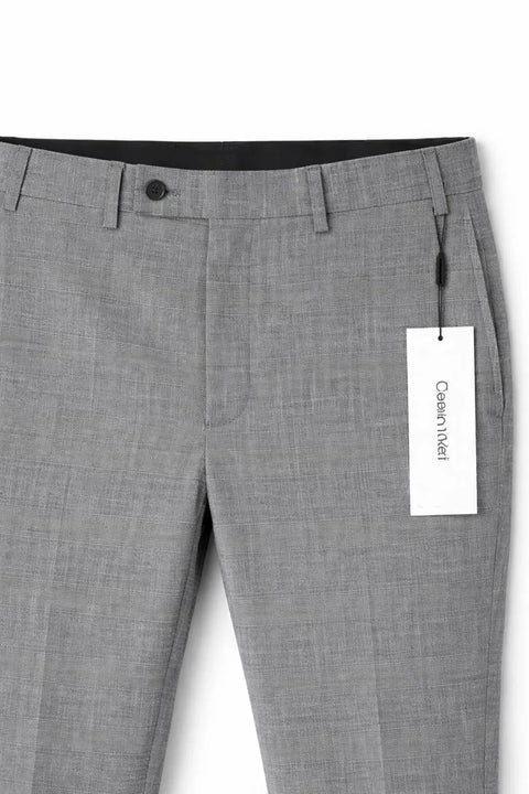 Calvin Klein Men's Black White Plaid Slim-Fit Stretch Flannel Dress Pants | Calvin Klein in Lebanon