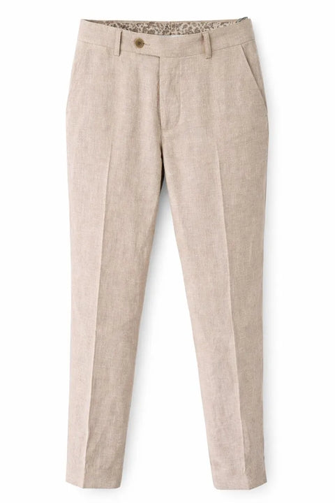 Bar III  Men's Beige Slim-Fit Chambray Solid Pant | Bar III  In Lebanon