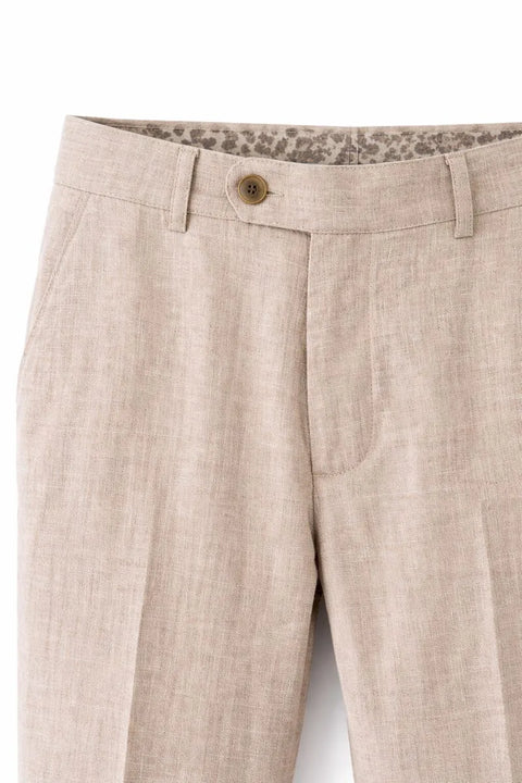 Bar III  Men's Beige Slim-Fit Chambray Solid Pant | Bar III  In Lebanon
