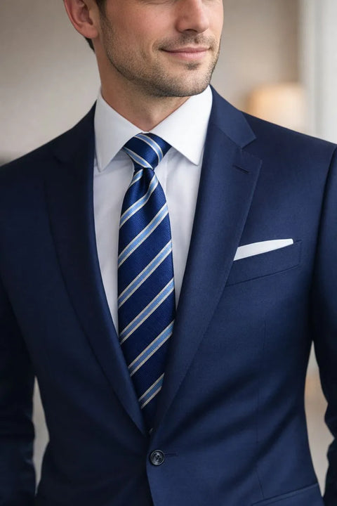 Club Room Men's Navy & Blue Hoskin Classic Stripe Tie | Club Room In Lebanon