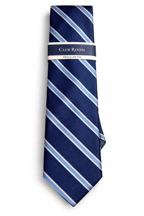 Club Room Men's Navy & Blue Hoskin Classic Stripe Tie | Club Room In Lebanon