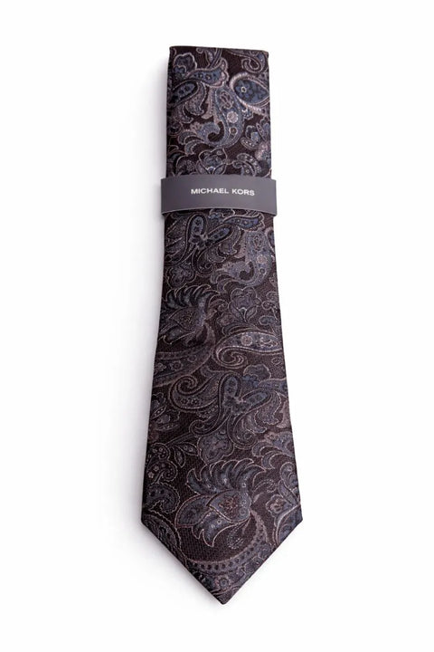 Michael Kors Men's Brown Bayport Paisley Tie | Michael Kors In Lebanon