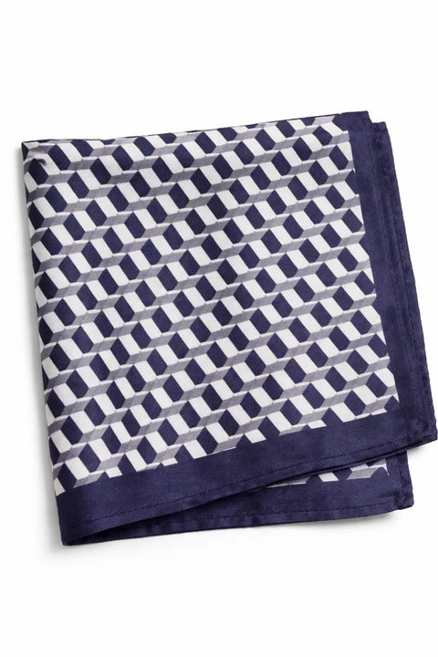 Alfani Men's Navy & White Carney Solid Pocket Square | Alfani In Lebanon