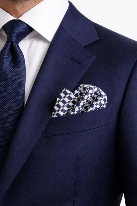 Alfani Men's Navy & White Carney Solid Pocket Square | Alfani In Lebanon
