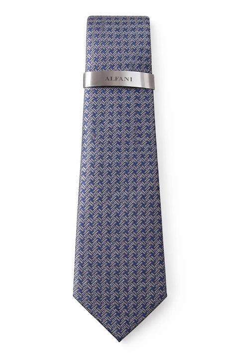 Alfani Men's Navy & Silver Patterned Tie |Alfani In Lebanon