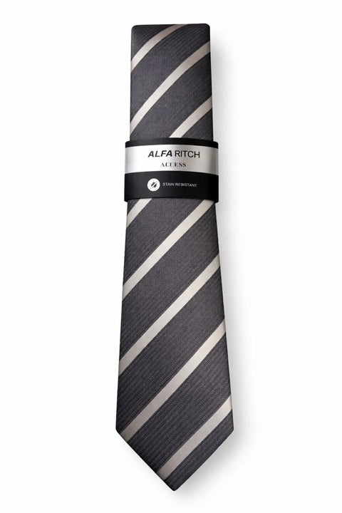 Alfani Men's Gray Desbrosses Stripe Tie  | Alfani In Lebanon