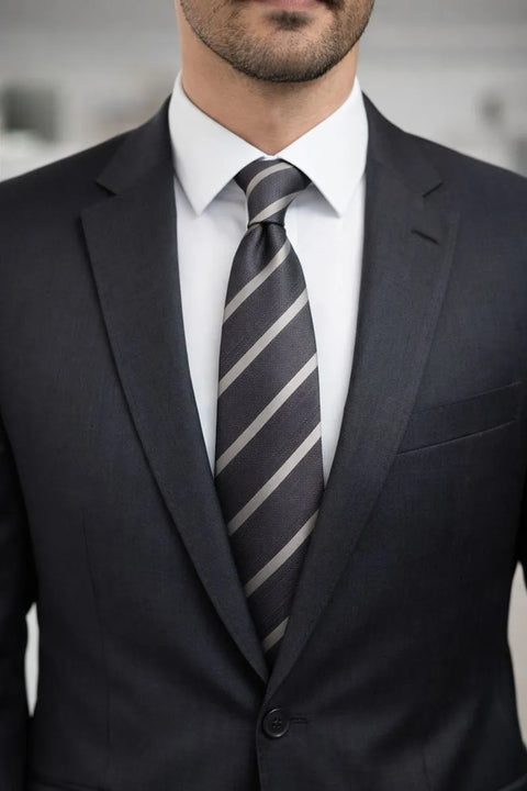 Alfani Men's Gray Desbrosses Stripe Tie  | Alfani In Lebanon