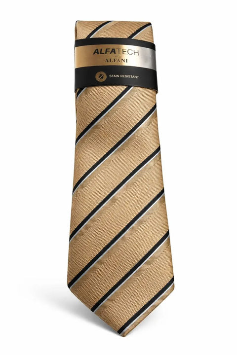 Alfani Men's Taupe Clarkson Stripe Tie | Alfani In Lebanon