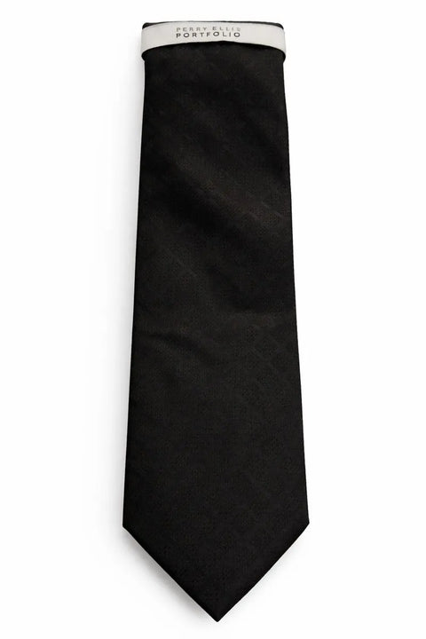 Perry Ellis Portfolio Men's Black Moretto Grid Tie | Perry Ellis Portfolio In Lebanon