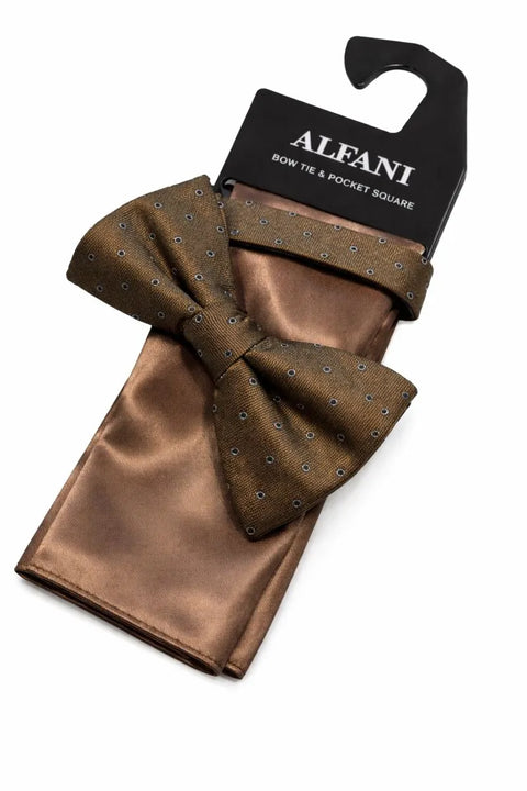 Alfani Men's Goldtone Brown Polka Dot Bow Tie | Alfani In Lebanon