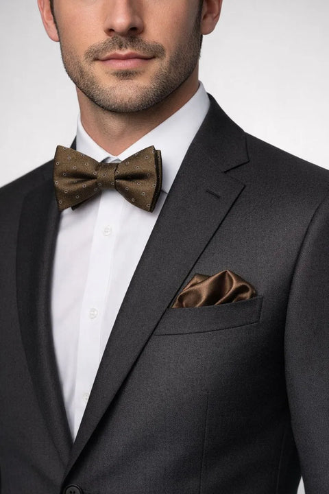 Alfani Men's Goldtone Brown Polka Dot Bow Tie | Alfani In Lebanon