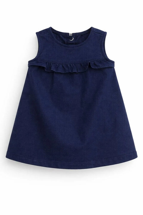 Mile The Label Baby Girls Navy Blue Dress | Mile The Label