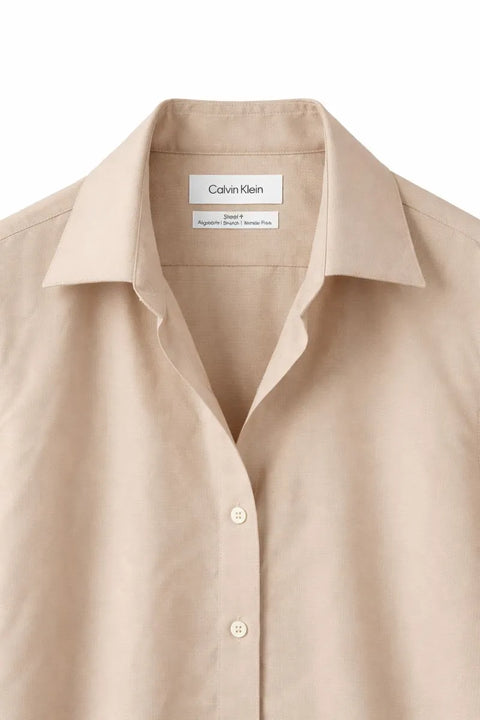 Calvin Klein Men's Beige Steel Classic Fit Non-Iron Dress Shirt | Calvin Klein In Lebanon