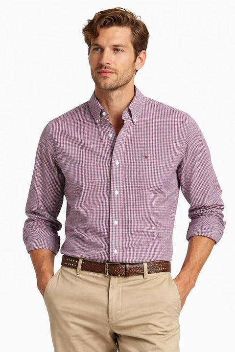 Tommy Hilfiger Men's Multicolor Check Big & Tall Classic-Fit Twain Stretch Shirt | Tommy Hilfiger In Lebanon